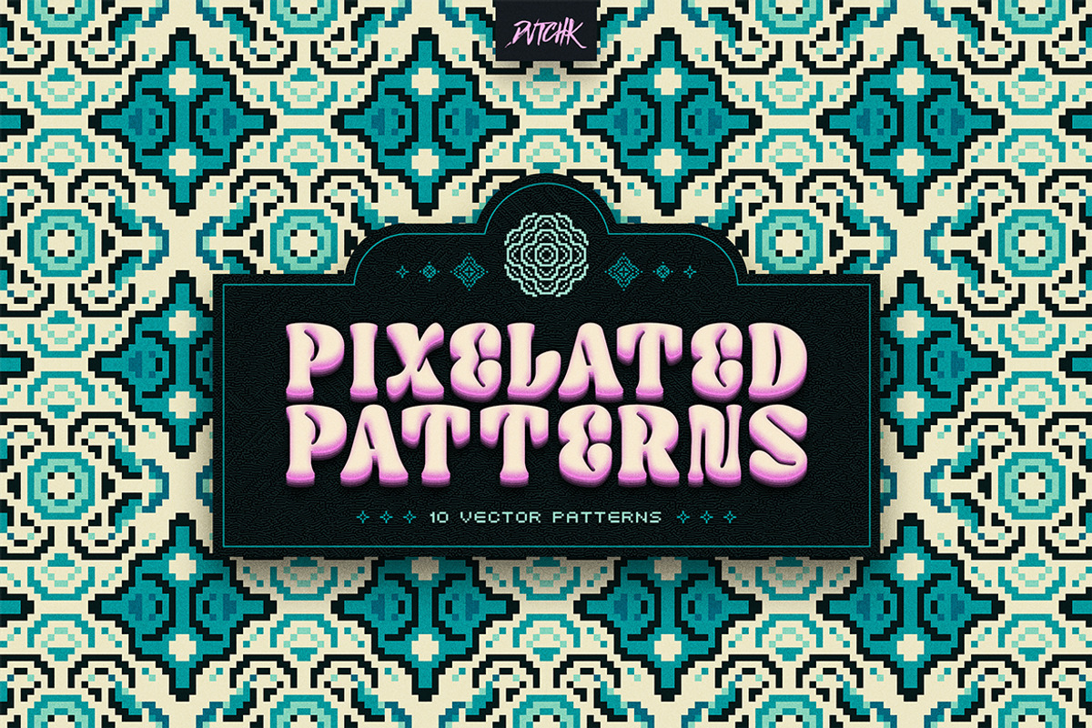 Pixel Mosaic Patterns | Vol. 11, a Pattern Graphic by dvtchk (Photo 7 of 10)