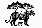 Beautiful Cheetah Silhouette Vector, an Illustration by Amazin_art (Thumbnail 6 of 21)
