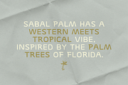 SABAL PALM by Abby Leighton, a Sans Serif Font by Abby Leighton Studio (Thumbnail 2 of 4)