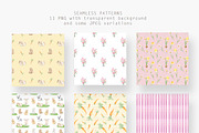 Spring flower, Easter set Watercolor, an Animal Illustration by Daryartsy (Thumbnail 10 of 12)