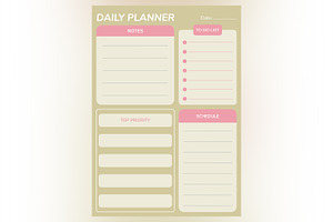 Daily Planner Sheet Design -21