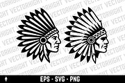 Logo of a Native American man, a Person Illustration by Vectorhight (Thumbnail 2 of 3)