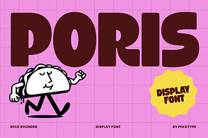 Poris - Modern Bold Display Font, a Sans Serif Font by Pekotype