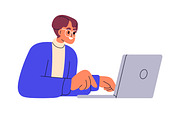 Business people work on laptops set, a Work Illustration by Good Studio (Thumbnail 2 of 7)