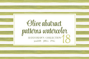 Olive abstract patterns watercolor, a Texture Illustration by YarovaArt (Thumbnail 1 of 21)