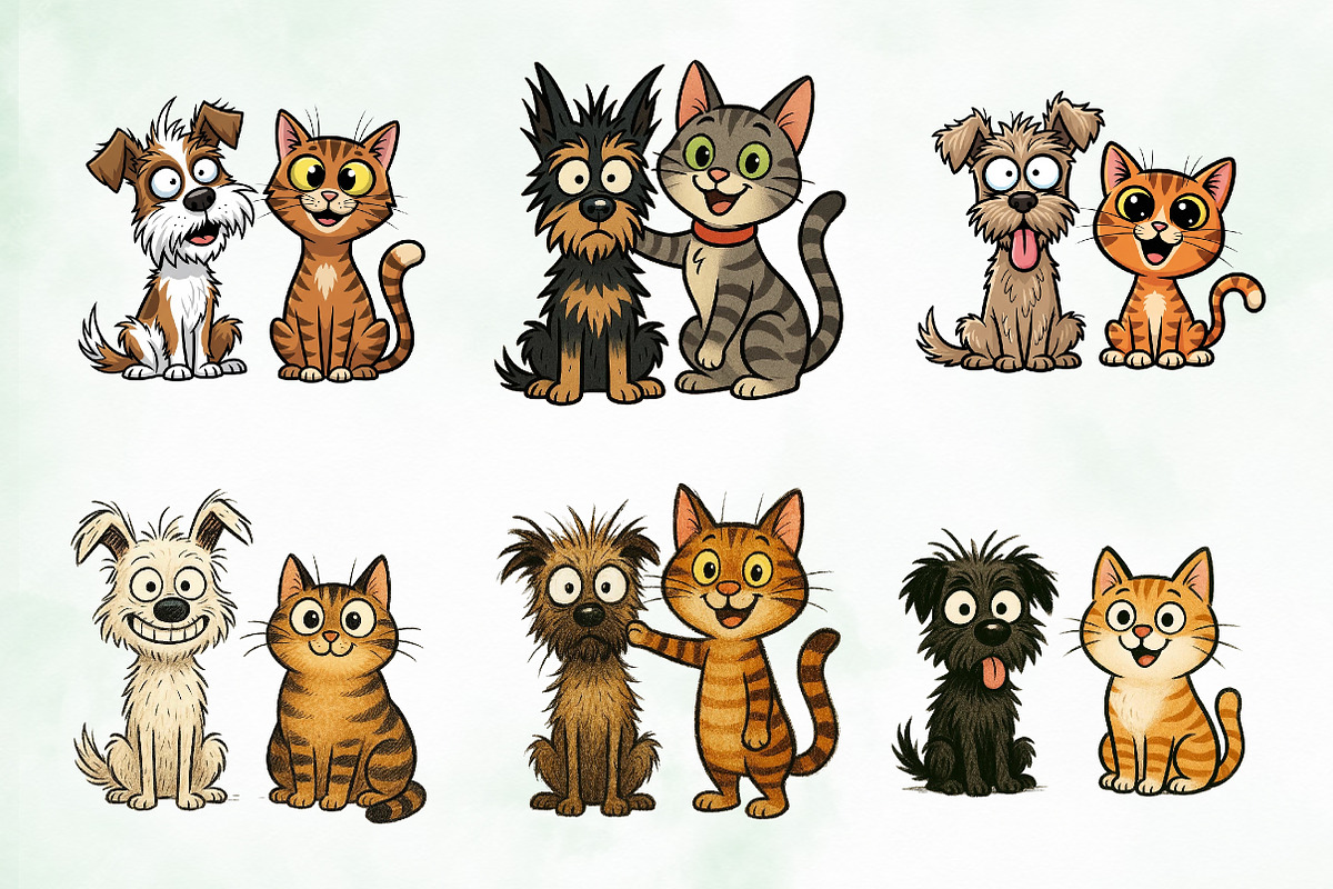 Quirky Dogs & Cats Sublimation, an Illustration by Creative Art (Photo 6 of 8)