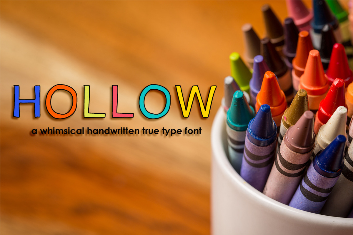 Hollow Hand Drawn Font