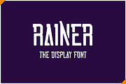 Rainer - Futuristic Display Font, a Sans Serif Font by Mightyfire (Thumbnail 1 of 3)