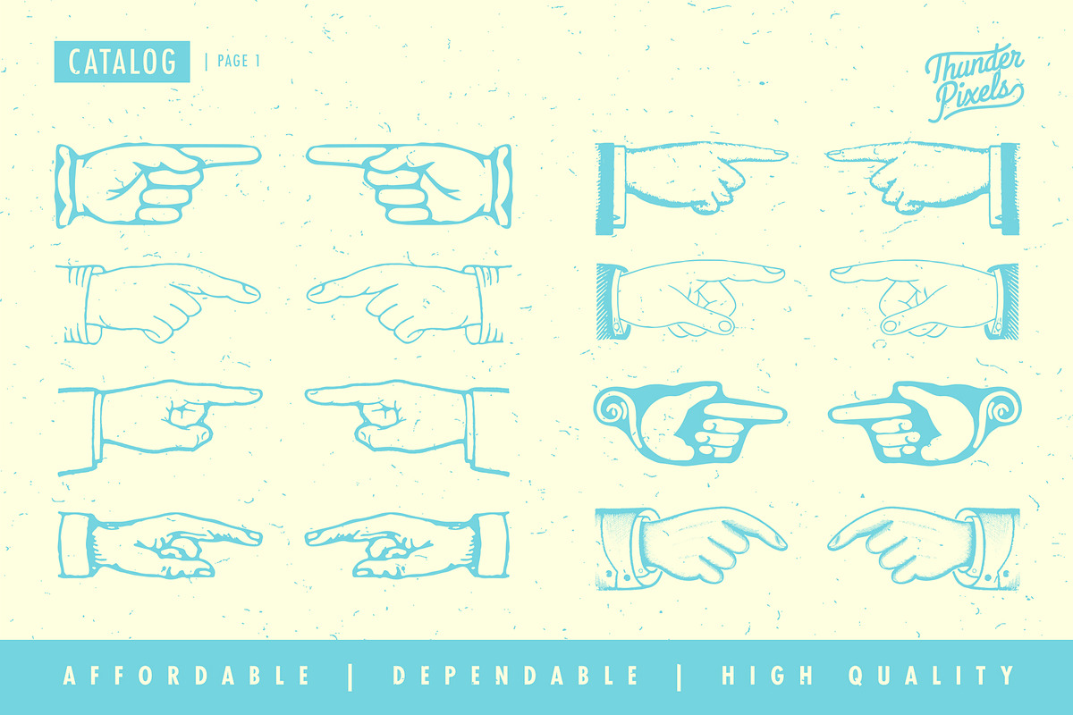 Hand Pointers & Indexes - BRMV 01, an Illustration by Thundr Co. (Photo 3 of 12)