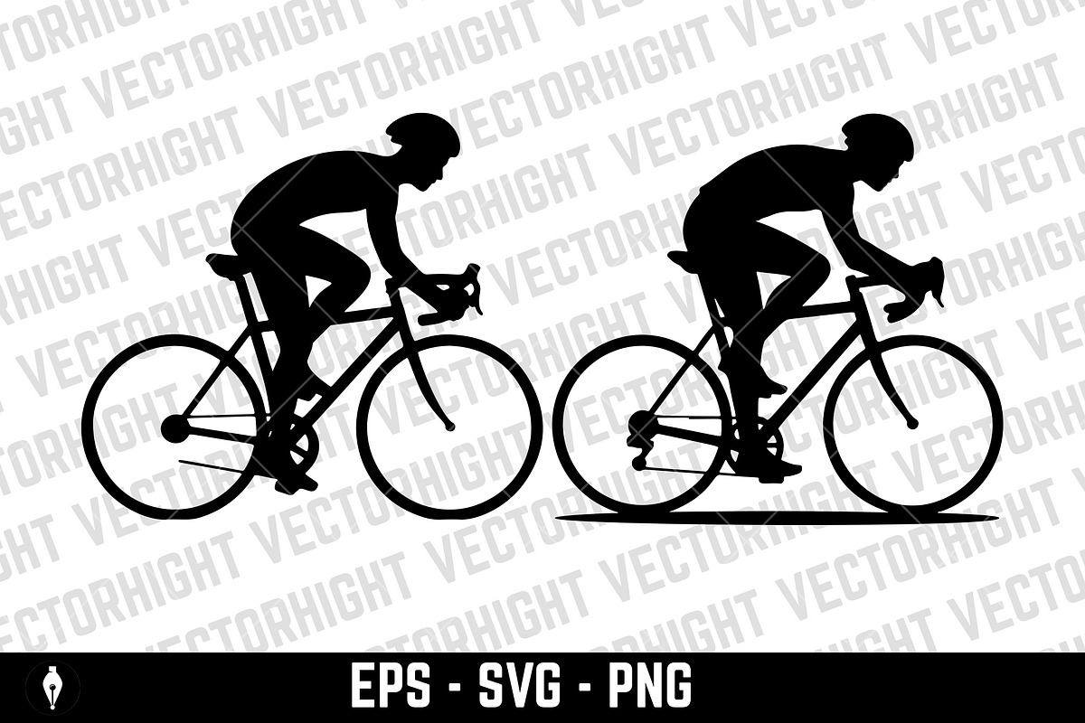 Cyclist isolated on white, a Transportation Illustration by Vectorhight (Photo 2 of 4)