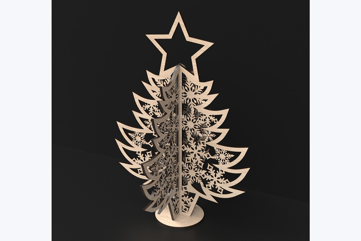 Standing Snowflake Christmas Trees, an Object Graphic by ThemeXDigital (Photo 5 of 8)