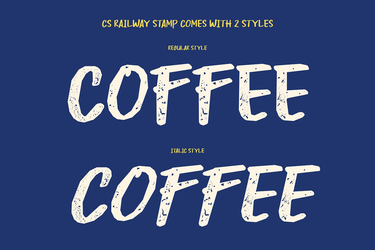 CS Railway Stamp, a Handwritten Font by Craft Supply Co. (Photo 3 of 8)