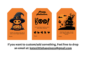 Teacher Halloween Gift Tags