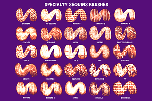 Procreate Sequins Glitter Brush Set