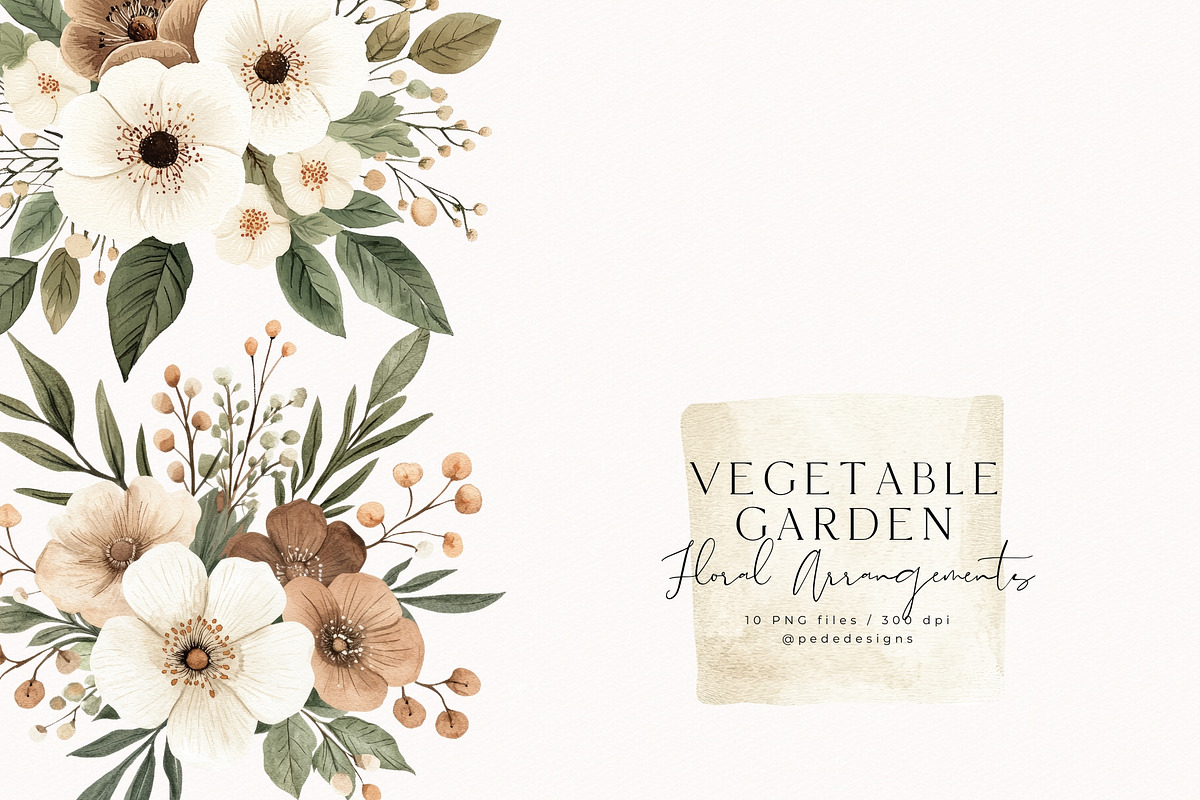 Vegetable Garden Collection, a Food Illustration by PeDe Designs