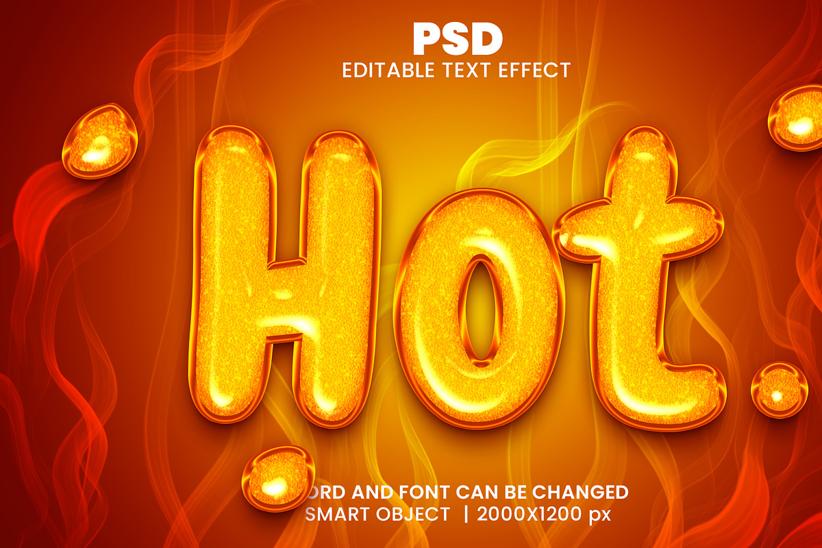 Hot 3D Text Effect Font, a Layer Style Add-On by bdrobin (Photo 2 of 2)