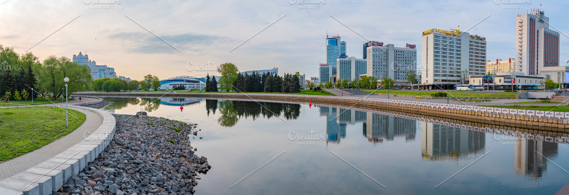 Embankment in the center of Minsk. Belarus, a Photo by Pictures for you!!!!!!!!!