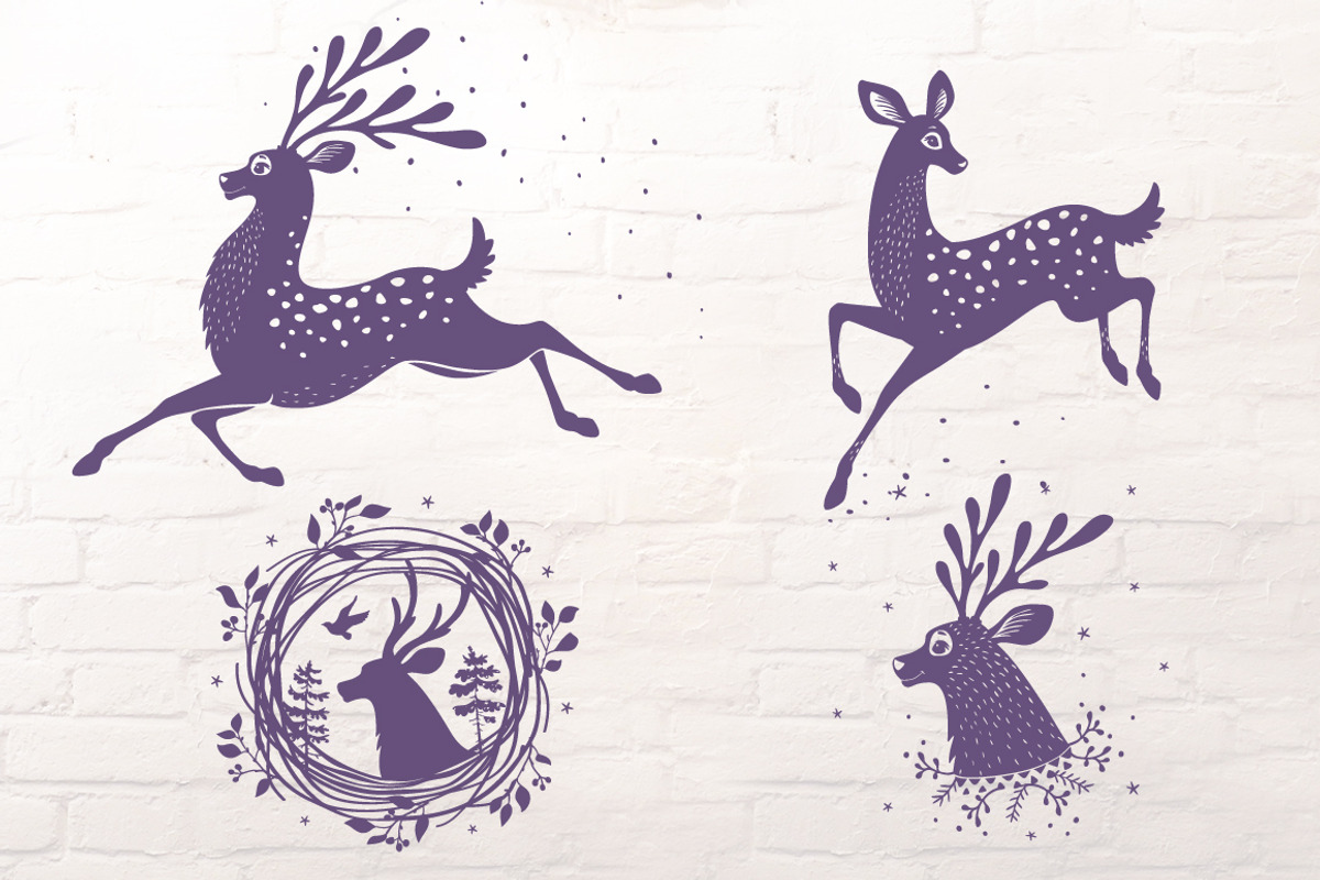 silhouette Deer stylized, an Animal Illustration by JulianArt (Photo 3 of 3)