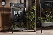 Sidewalk Café Planter Sign Mockup, an Advertising Mockup by SD Mockup (Thumbnail 2 of 4)
