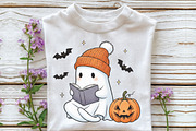 Cute Ghost Halloween PNG, an Illustration by CraftArtStudio (Thumbnail 2 of 4)
