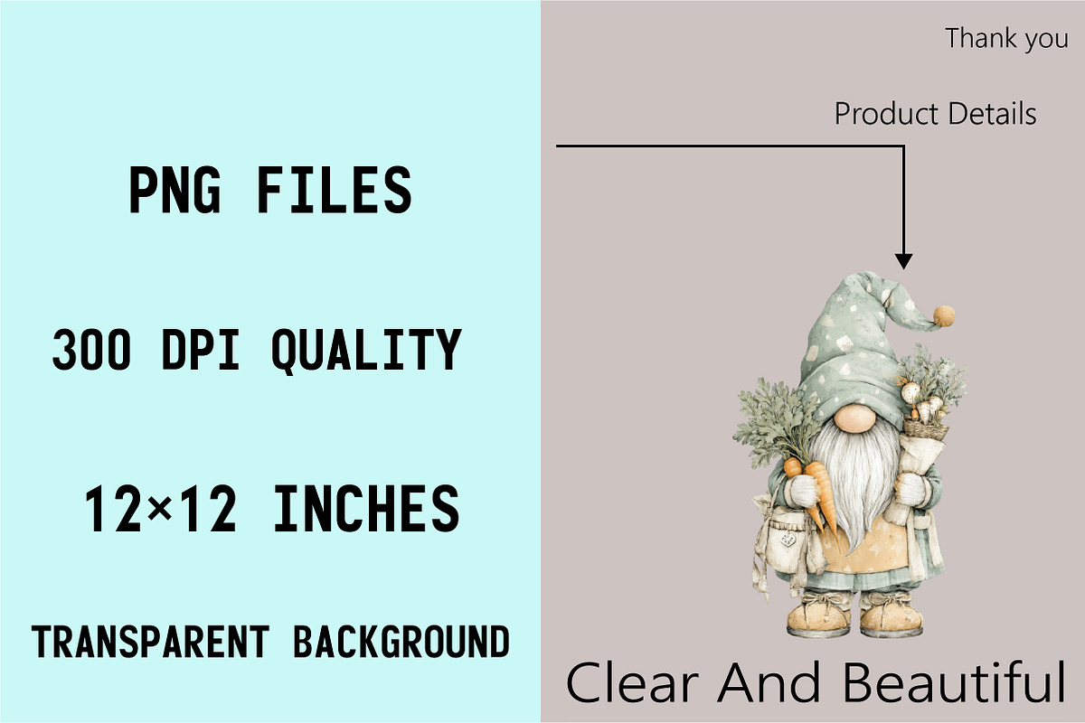Whimsical Spring Gnome Clipart Bundl, an Illustration by SVGArt (Photo 9 of 9)
