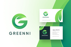 Leaf Letter G Logo & Business Card