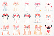 Valentine's Day Dogs Clipart PNG, an Animal Illustration by SugarCloudStudioArt (Thumbnail 4 of 10)