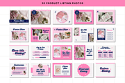 Blue Pink Etsy Shop Branding Kit, a Branding & Logo Template by Anna Design Studio (Thumbnail 4 of 8)