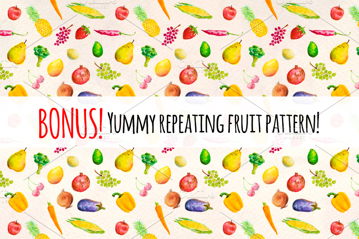 Fruit and Vegetable Watercolor Kit, a Food Illustration by Violet LeBeaux (Photo 3 of 5)