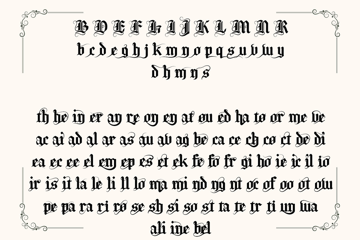 Rimethis – Blackletter Font, a Blackletter Font by NDNL Studio (Photo 6 of 6)