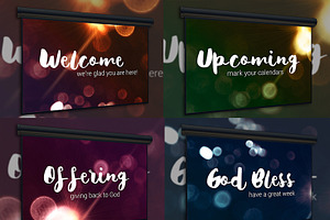 Bokeh Church Service Slide PSD