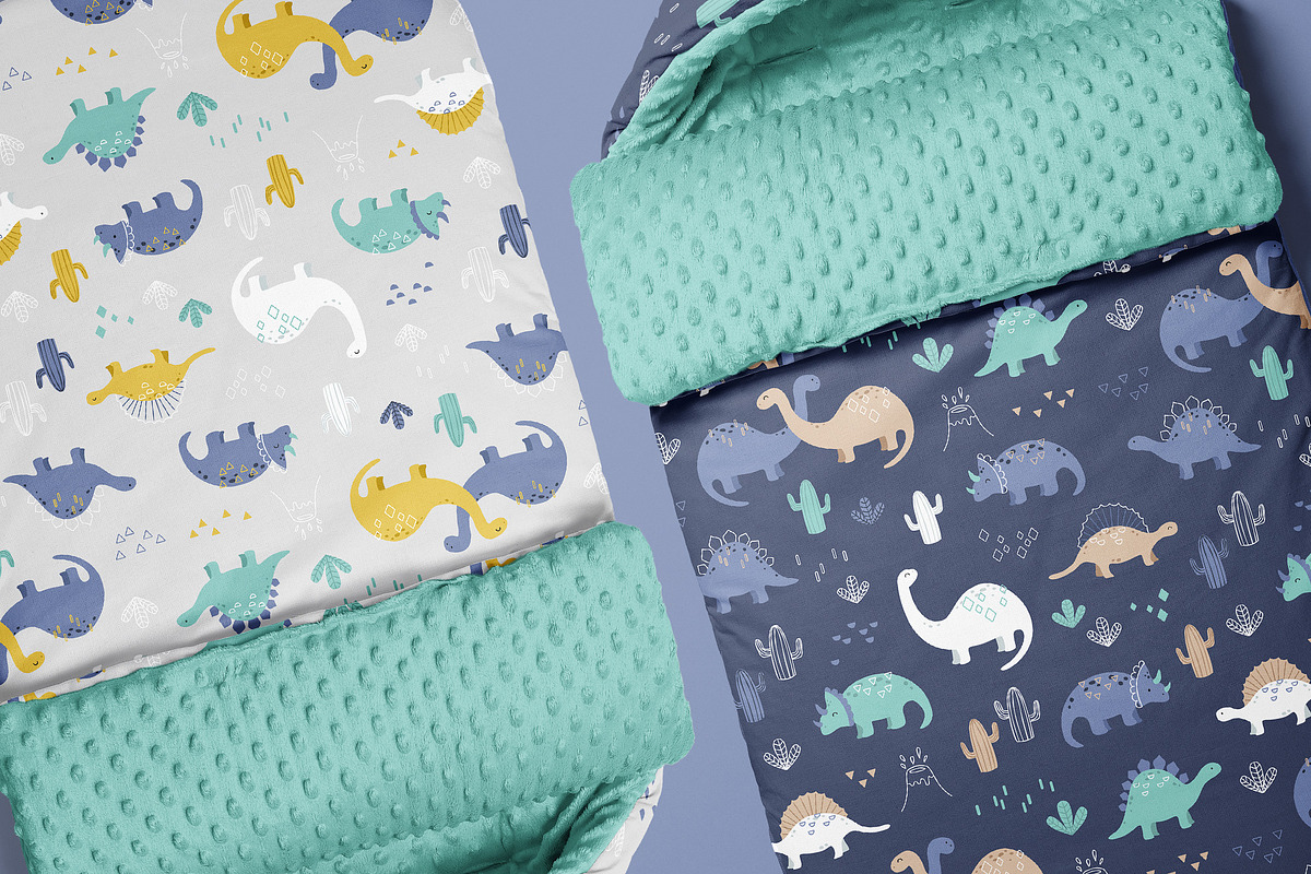 Geometric Dinosaurs - Pattern Prints, a Pattern Graphic by Brzozowska (Photo 7 of 8)