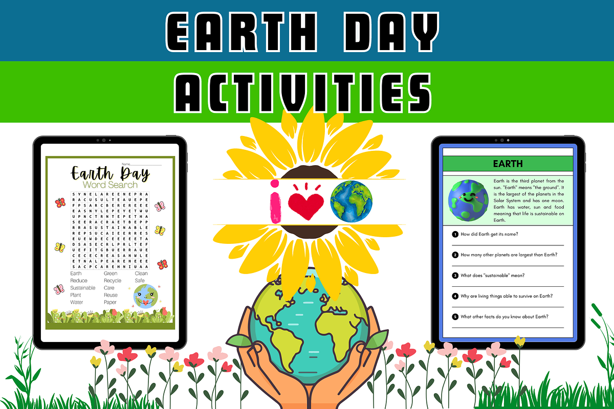 Earth Day Writing, Coloring & Games, a Templates & Theme by Premium Digital Templates (Photo 2 of 4)