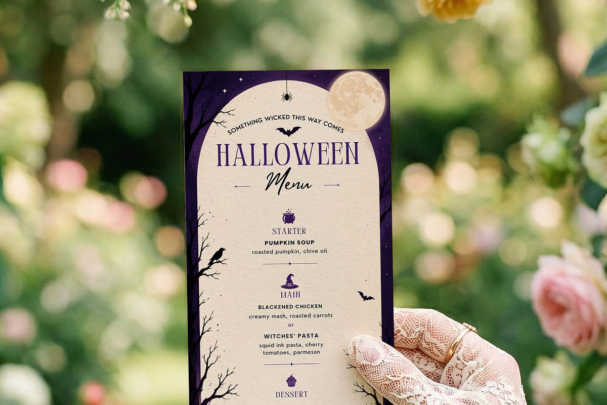 Elegant Halloween Menu Template, an Invitation Template by Arslan (Photo 3 of 5)