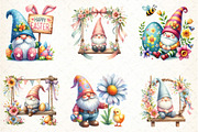 Watercolor Cute Easter Gnomes Clipar, an Illustration by DreamCafeArt (Thumbnail 2 of 5)