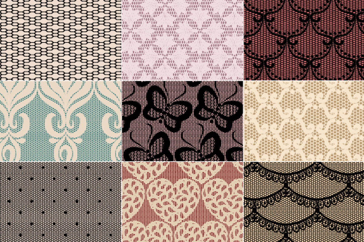 27 Lace Seamless Patterns preview 5