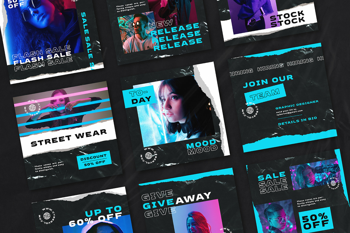 CYBERVOL - Fashion Urban Instagram, a Social Media Template by Meliora Studio (Photo 5 of 6)