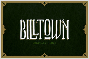 Billtown Typeface