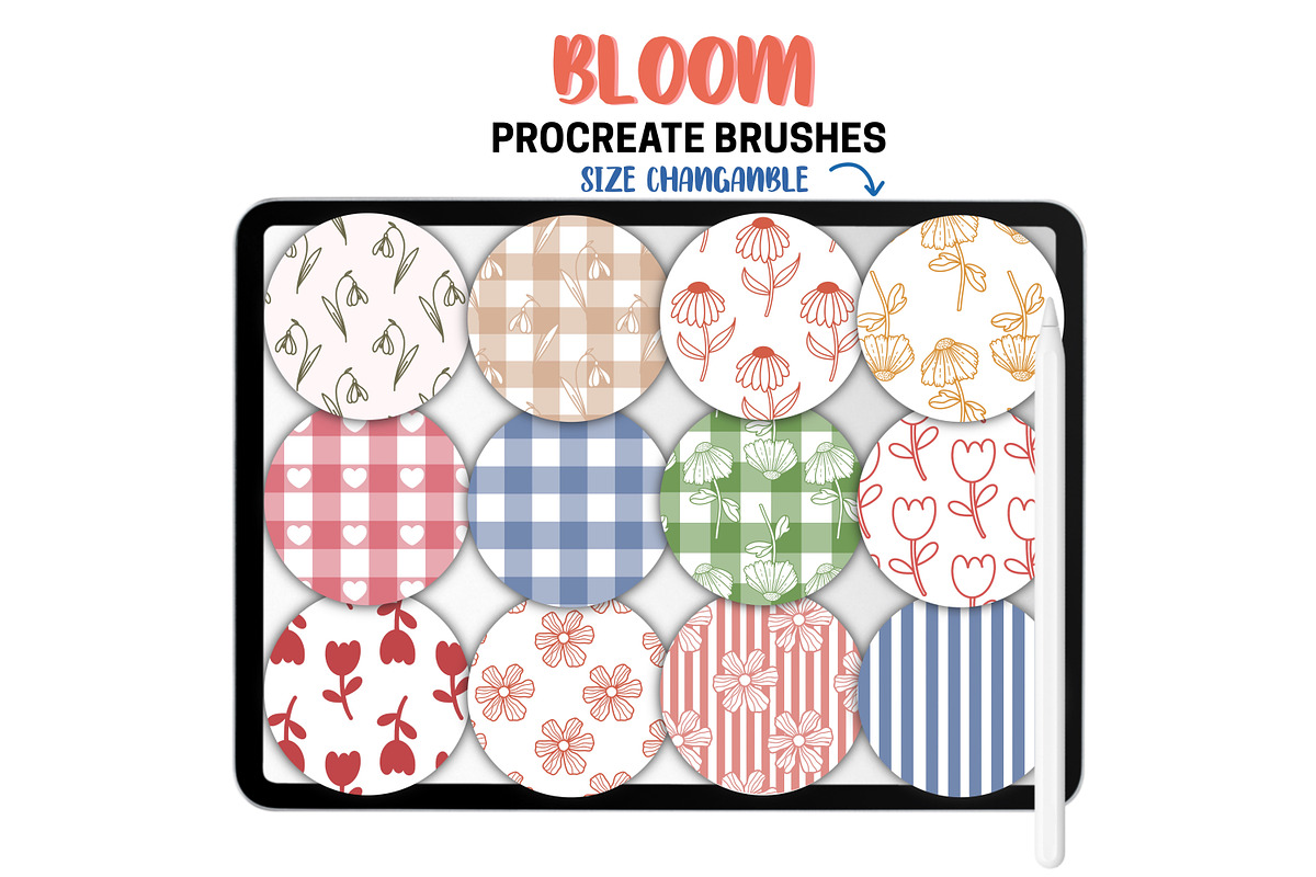 Bloom Procreate Pattern Brushes, a Brushes & More by Brush Lab (Photo 3 of 8)