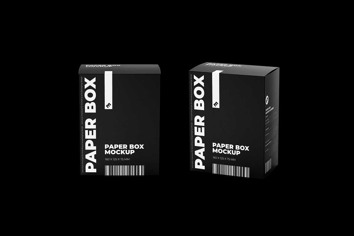 Paper Box Mockup 160x125x75, a Packaging Mockup by easymock (Photo 9 of 11)
