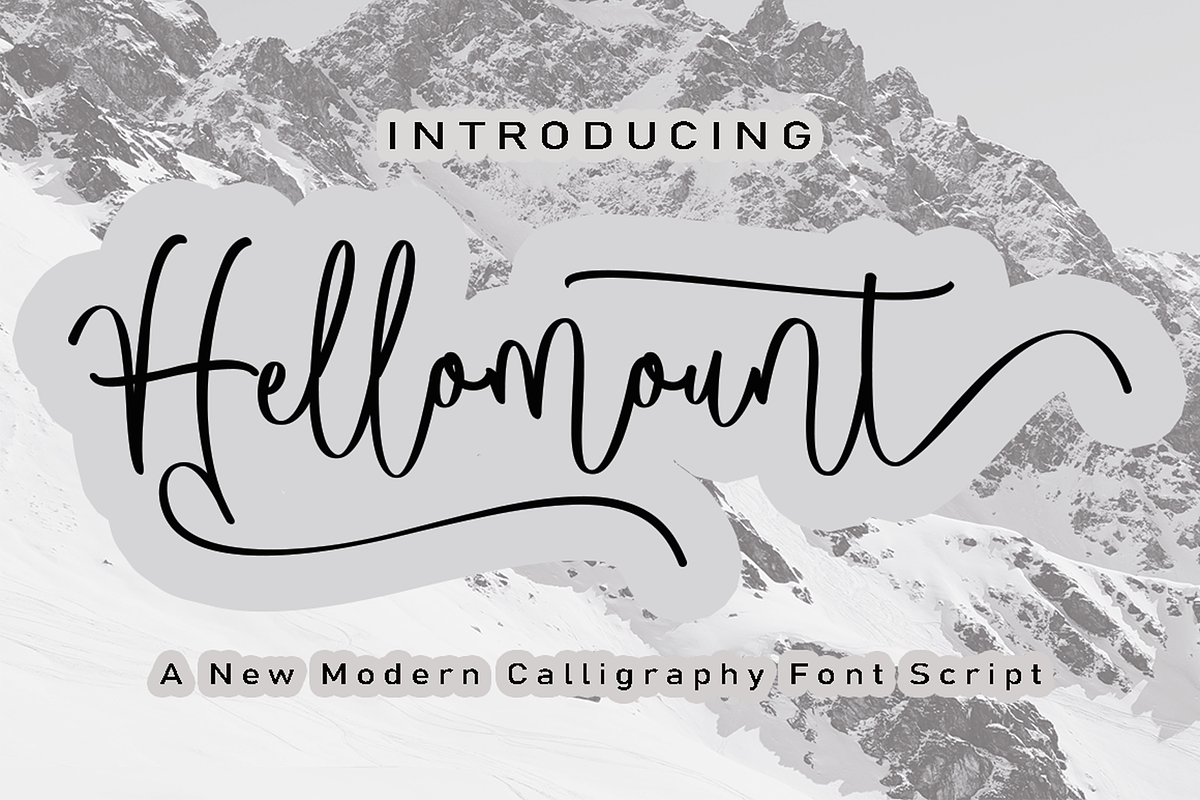 Hellomount, a Script Font by PollemSt (Photo 1 of 6)