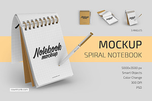 Spiral Notebook Mockup Set