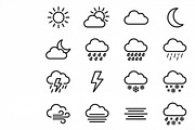 Outline Weather Icon Set, an Outline Icon by adenpinkstore (Thumbnail 6 of 9)