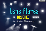 Lens Flare Brushes for Adobe PS, a Brush Add-On by MixPixBox (Thumbnail 1 of 3)