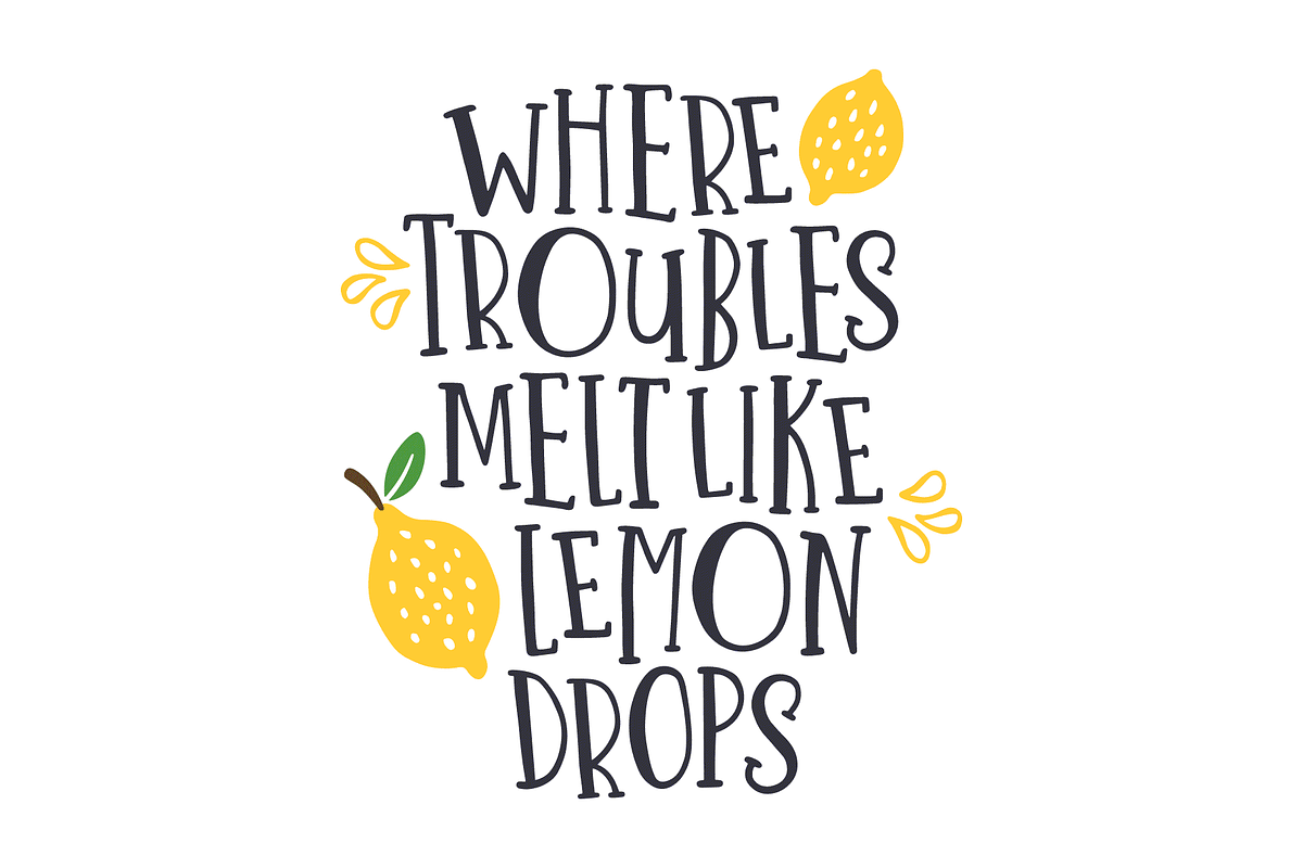 One in a Melon Font + Doodles! preview 3