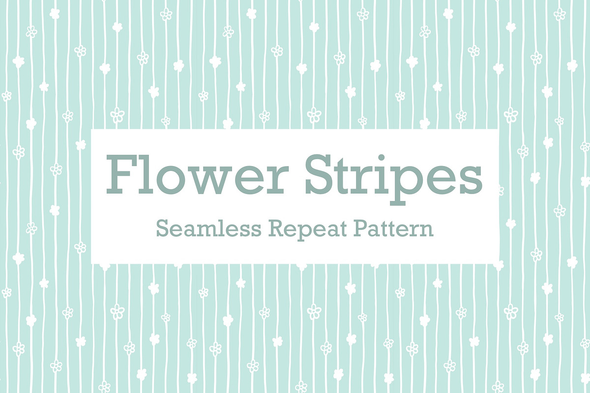 Flower Stripes Seamless Pattern, a Pattern Graphic by Forest Lily (Photo 1 of 7)