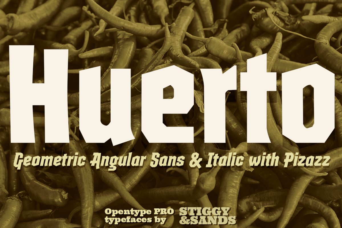 Huerto Family, a Sans Serif Font by Stiggy & Sands (Photo 1 of 6)