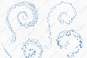 Light Blue Watercolor Star Trails, an Object Illustration by ClipartBrat Graphics (Thumbnail 5 of 6)