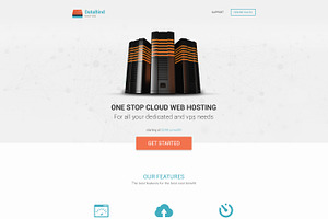 Data Bind - Hosting Landing Page PSD