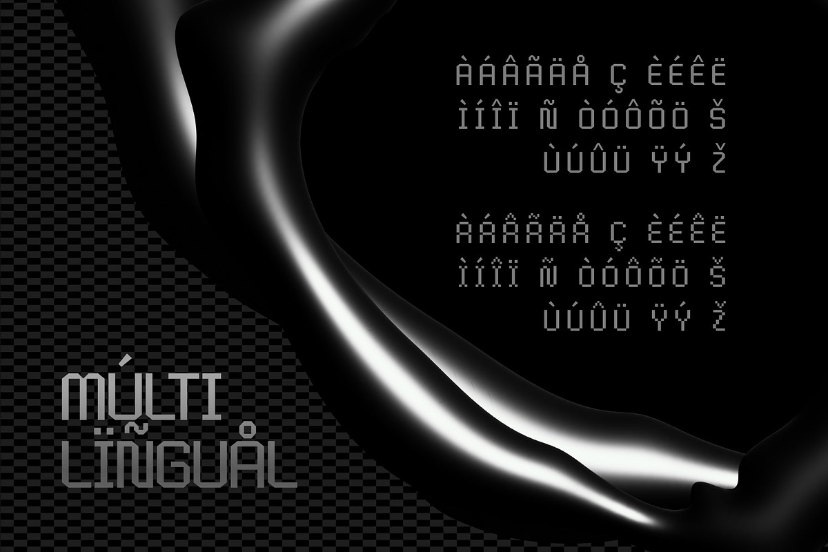 Geranode - Techno Display Pixel Font, a Sans Serif Font by Drizy (Photo 7 of 9)